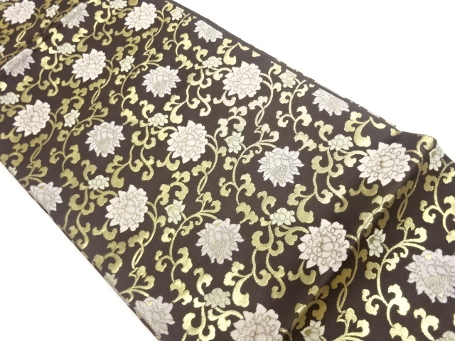 花唐草模様織出し名古屋帯